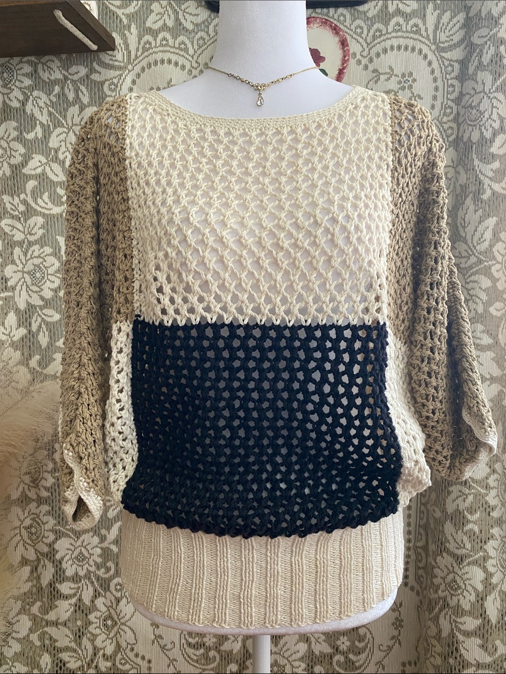 Crochet/Summer/Linen and Cotton top